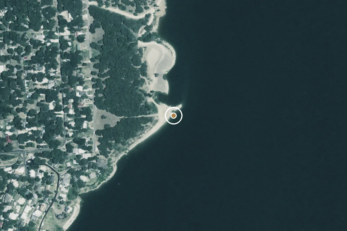 Aerial view of Shady Park Boat Ramp