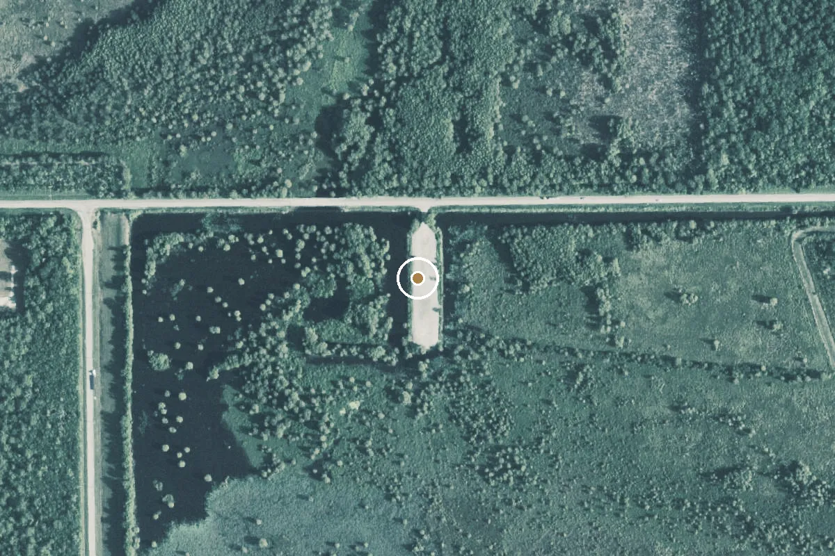 Aerial view of Sheldon Lake State Park and Environmental Learning Center Boat Ramp