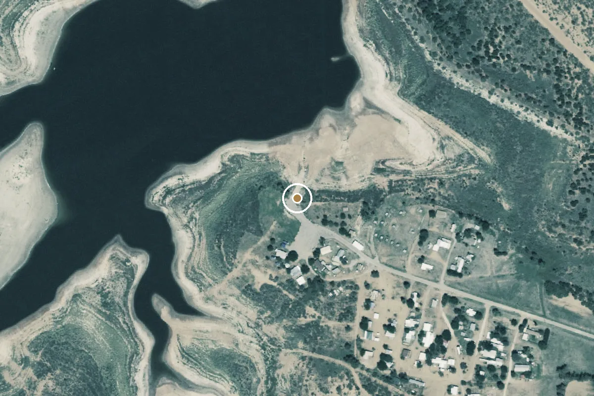 Aerial view of South Baylor Lake Park and Campground Boat Ramp
