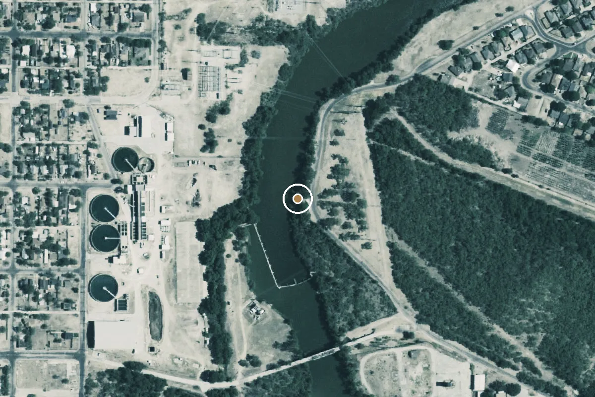 Aerial view of South Concho Park Boat Ramp