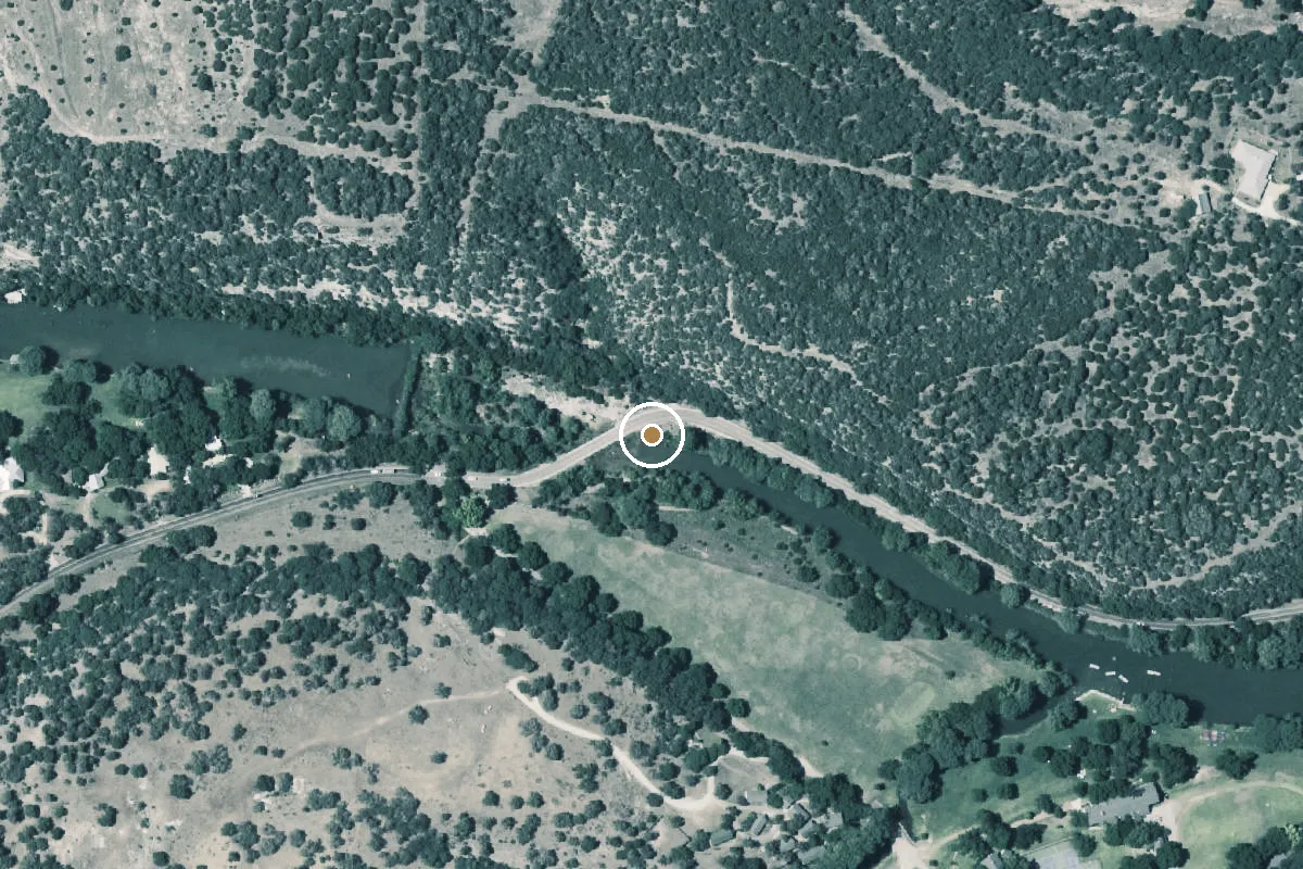 Aerial view of South Fork Guadalupe Boat Ramp