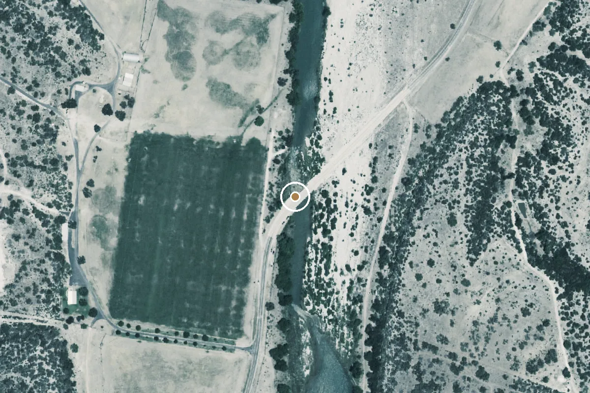 Aerial view of South Llano River Boat Ramp