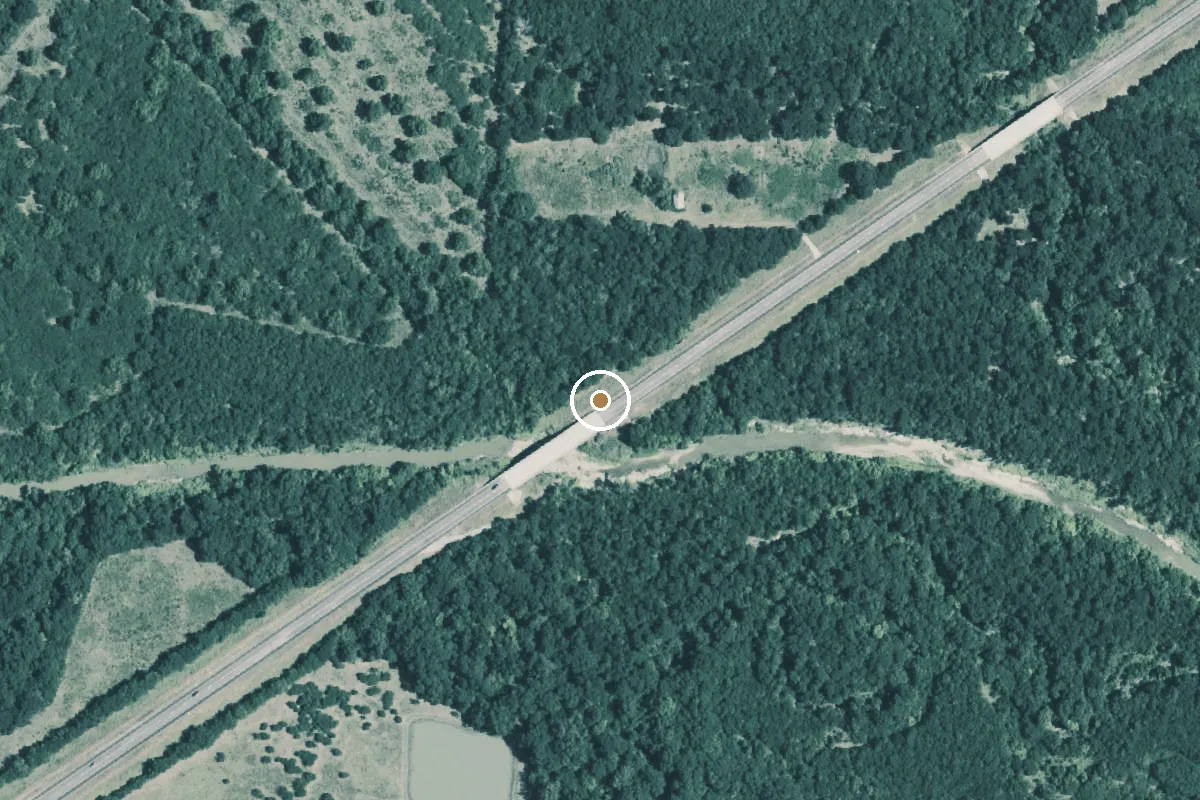 Aerial view of South Sulphur Boat Ramp