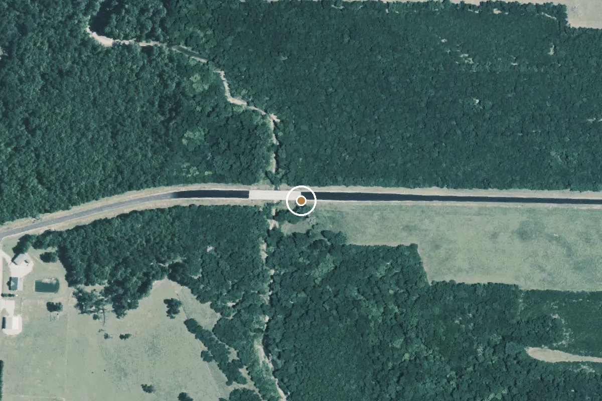 Aerial view of South Sulphur Boat Ramp