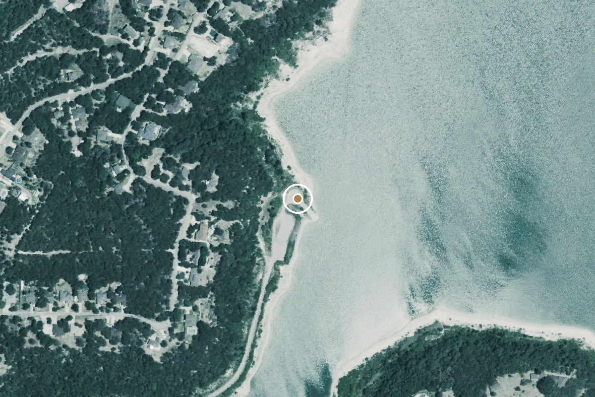 Aerial view of Sparta Valley Park Boat Ramp