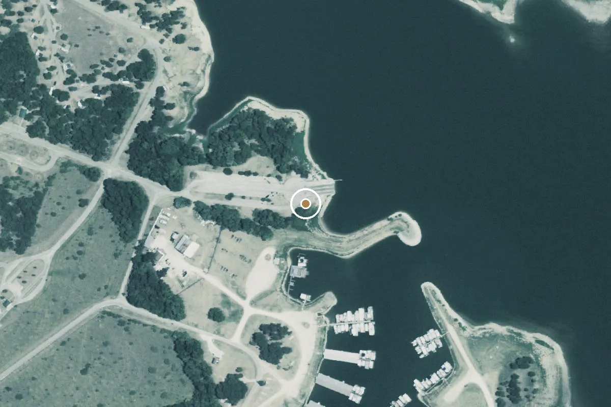 Aerial view of Speegleville Park Boat Ramp