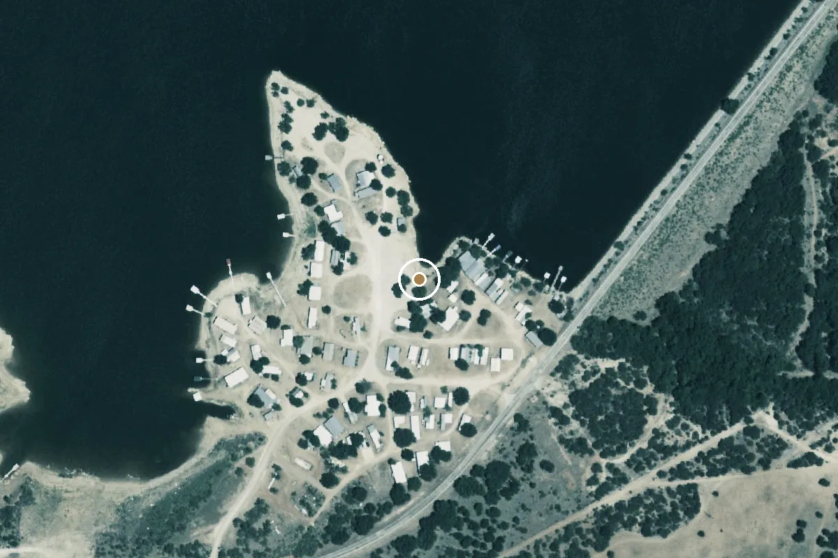 Aerial view of Sportsman's Lodge Boat Ramp