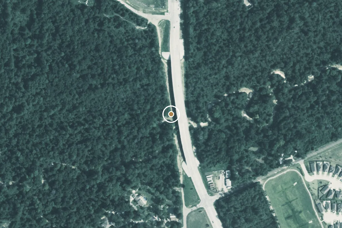 Aerial view of Spring Creek Boat Ramp