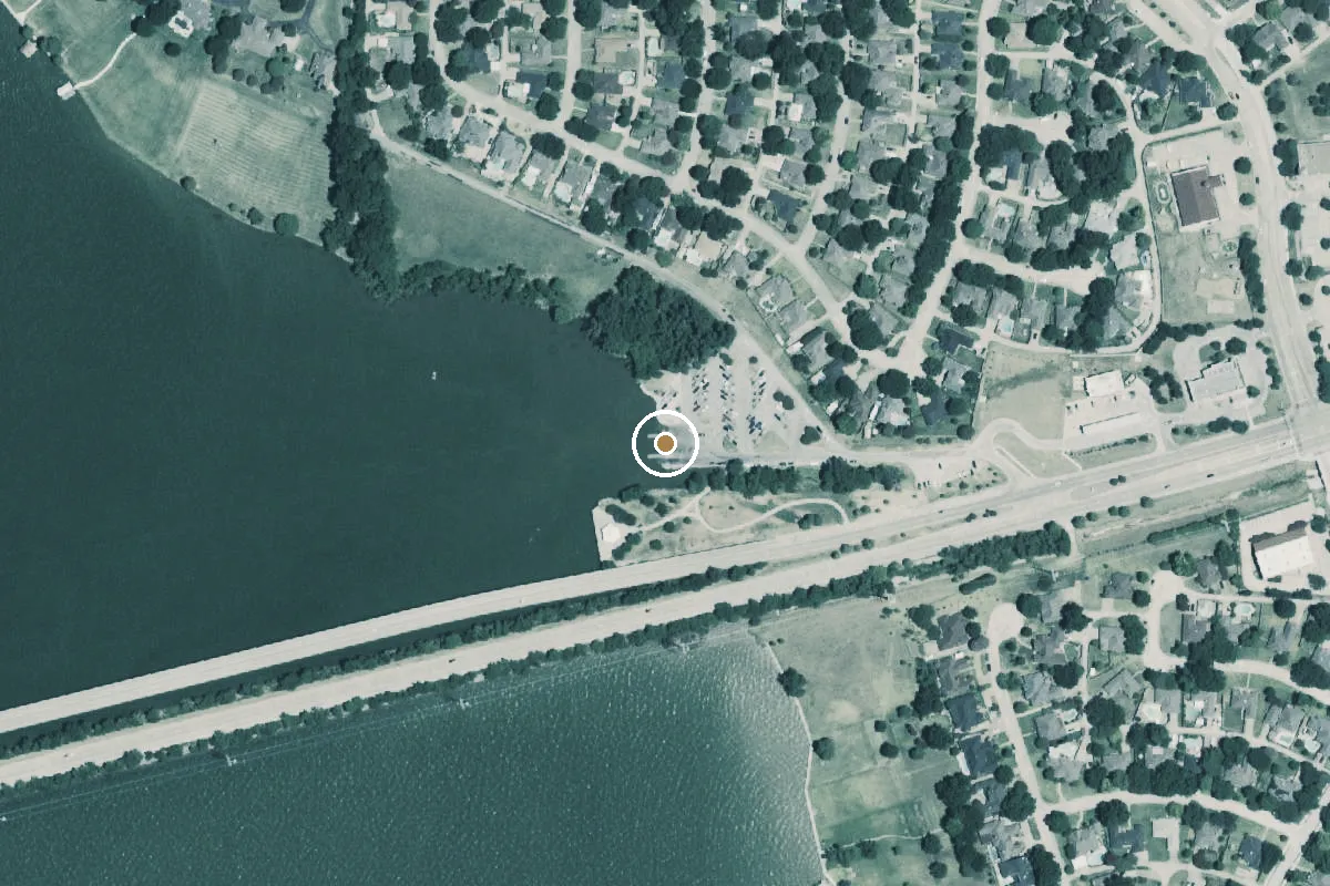 Aerial view of State Highway 66 Boat Ramp
