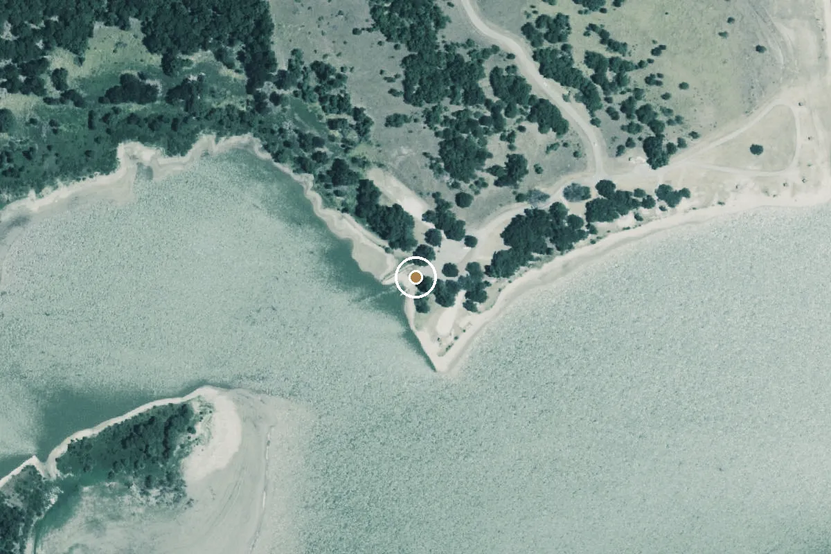 Aerial view of Steele Creek Park Boat Ramp