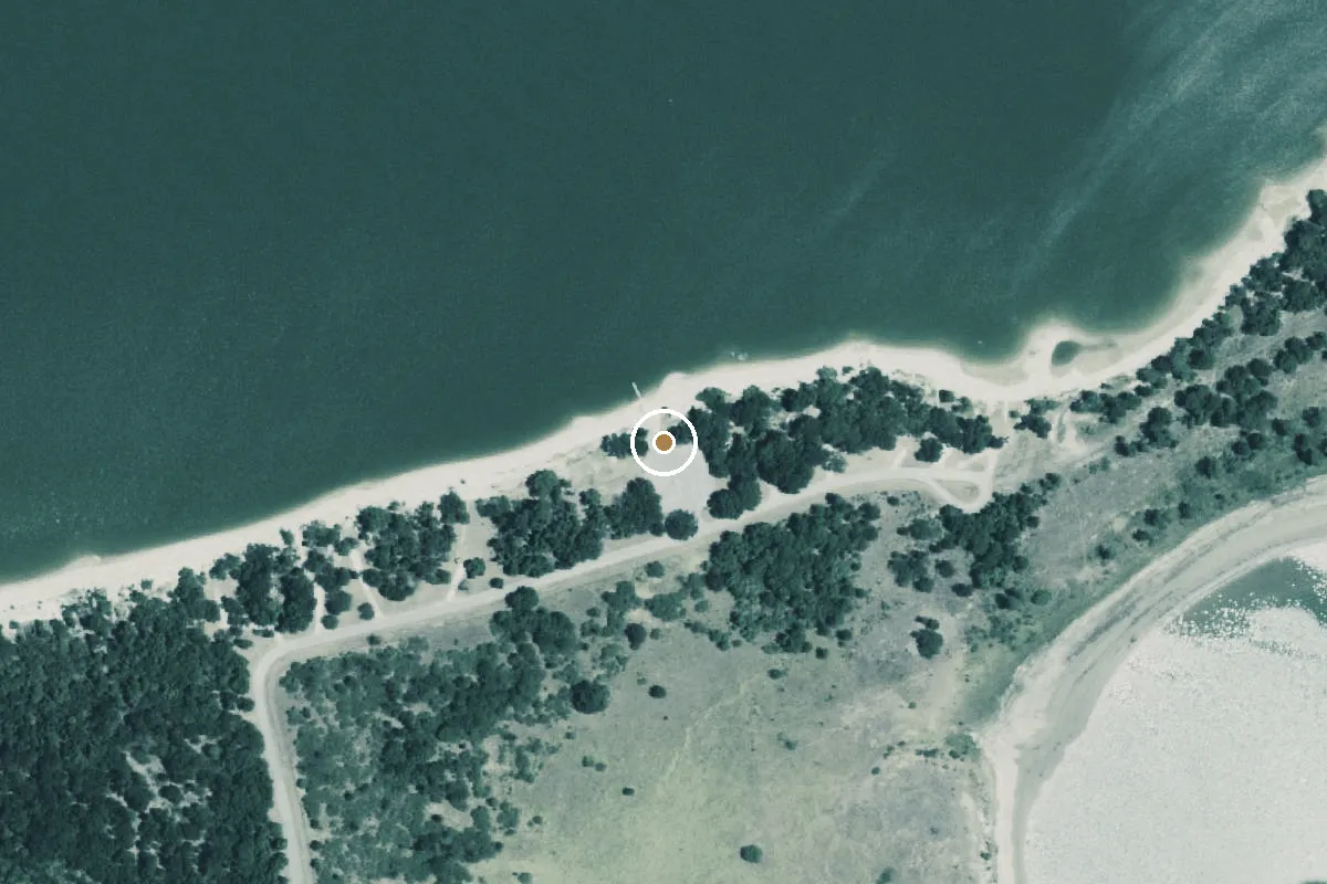 Aerial view of Steele Creek Park Boat Ramp