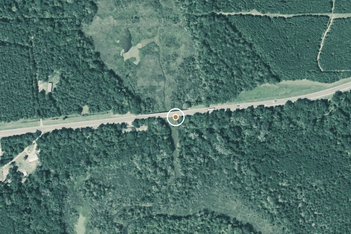 Aerial view of Striker Creek Boat Ramp