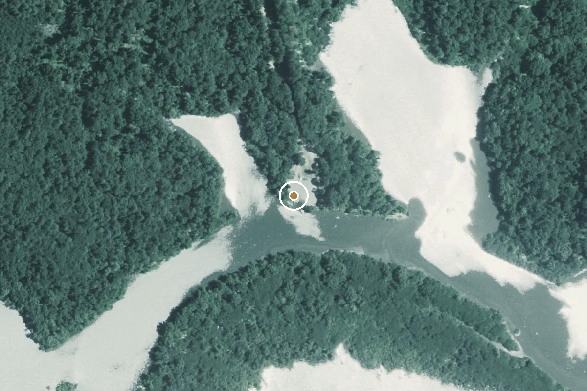 Aerial view of Sulphur River Boat Ramp