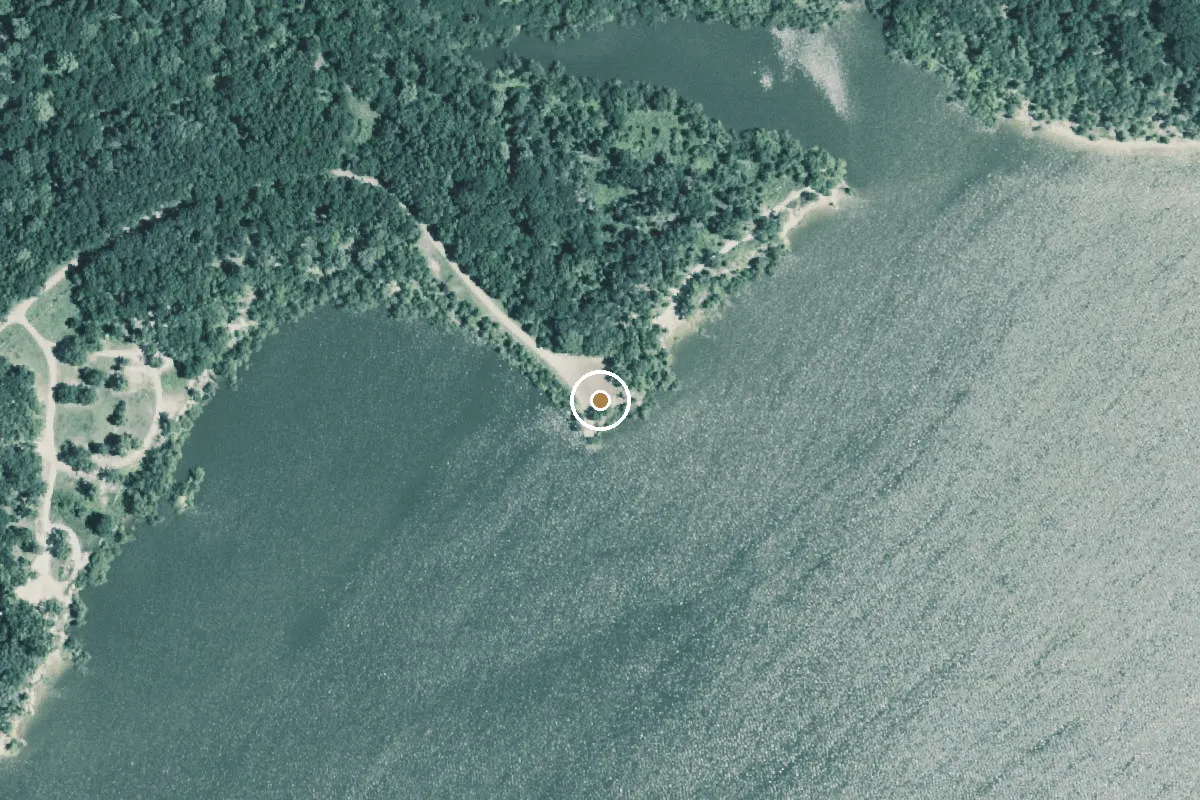 Aerial view of Sulphur River Boat Ramp