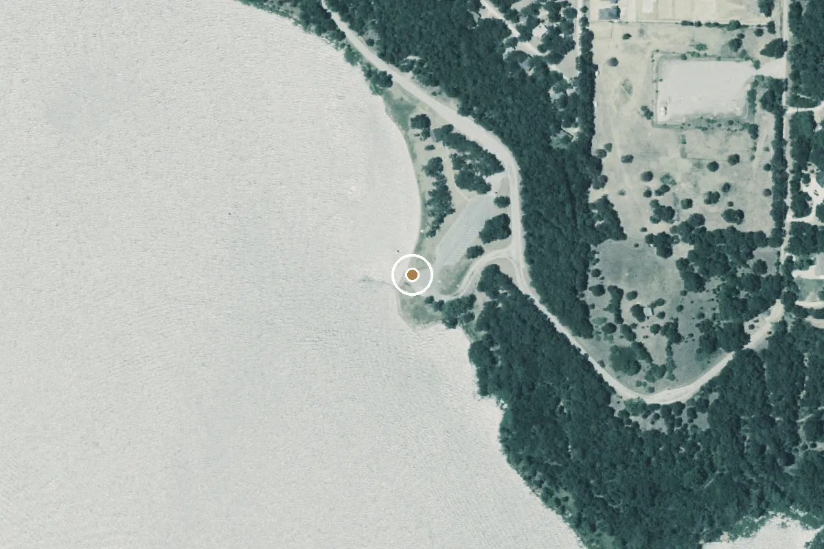 Aerial view of Sycamore Bend Park Boat Ramp