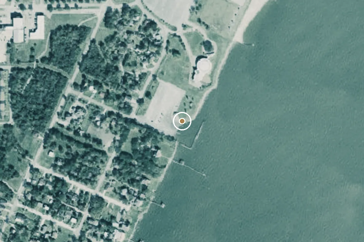 Aerial view of Sylvan Beach Park Boat Ramp