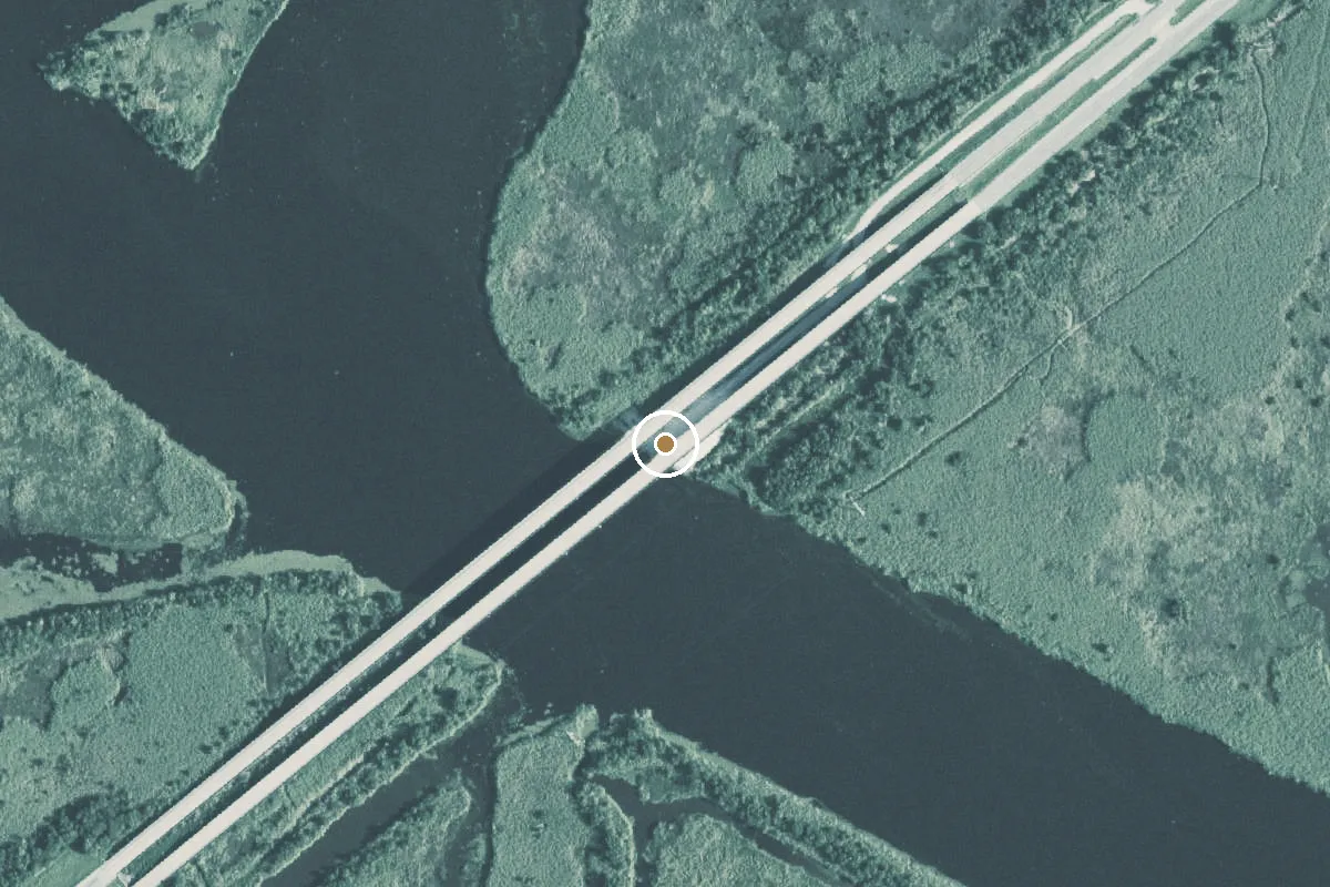 Aerial view of Taylors Bayou Boat Ramp