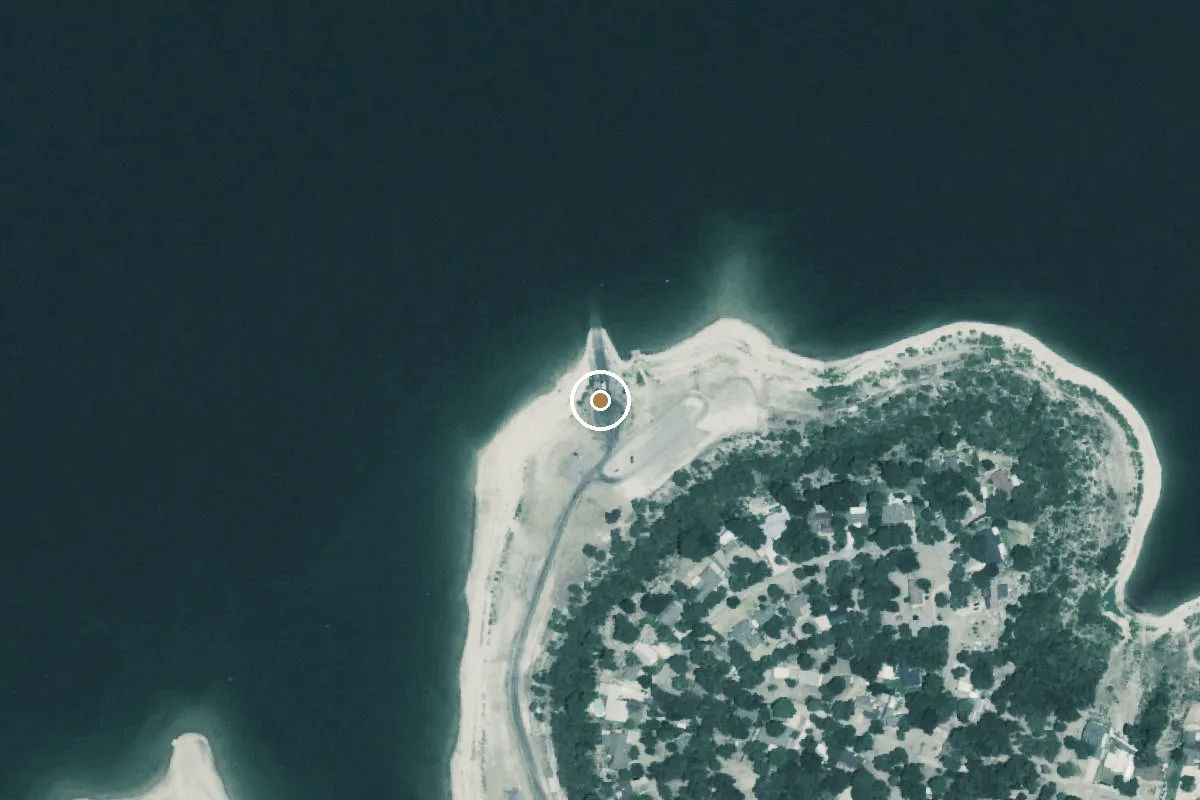 Aerial view of Temples Lake Park Boat Ramp