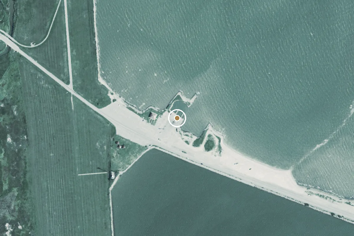 Aerial view of Texas City Dike 1 Boat Ramp
