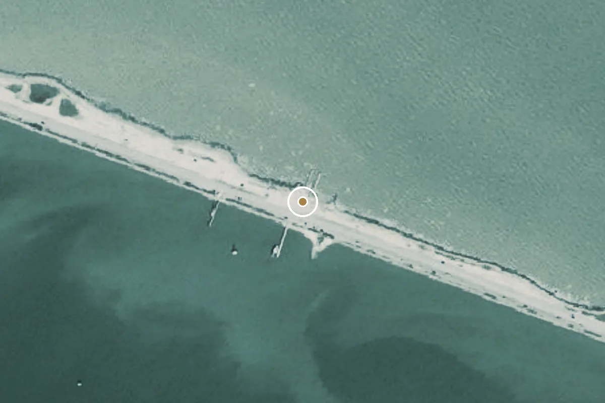 Aerial view of Texas City Dike 2 Boat Ramp