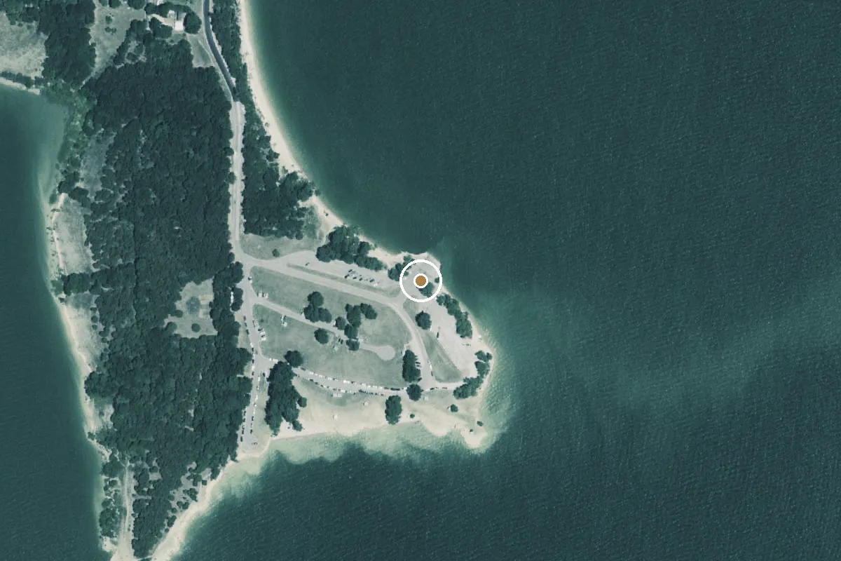 Aerial view of Ticky Creek Park Boat Ramp