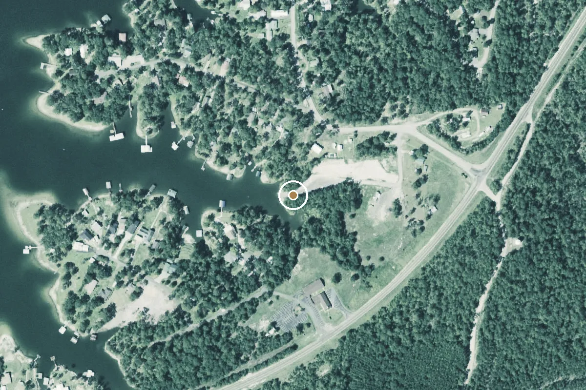 Aerial view of Toledo Bend Boat Ramp