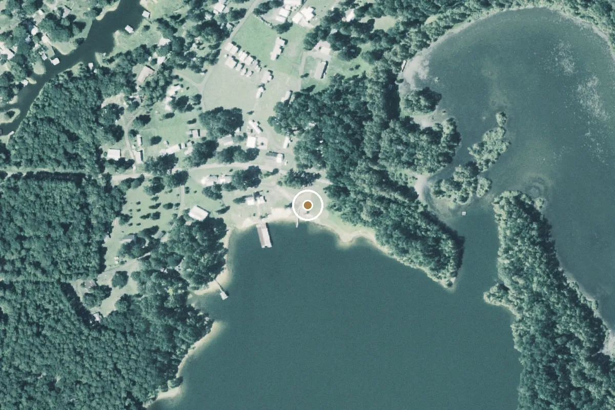 Aerial view of Toledo Bend Reservoir Boat Ramp