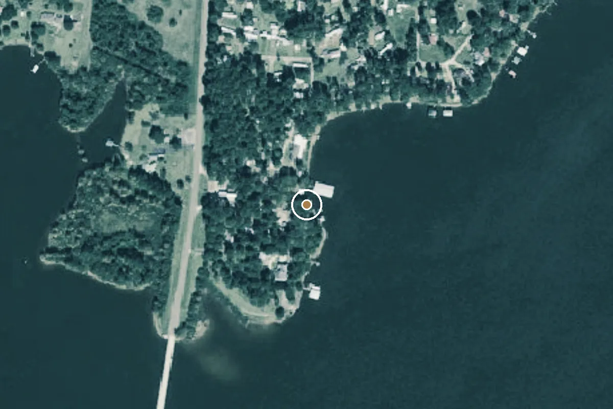 Aerial view of Toledo Bend Reservoir Boat Ramp