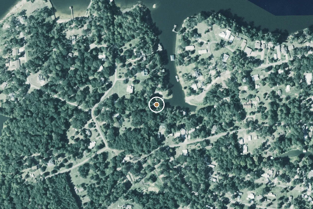 Aerial view of Toledo Bend Reservoir Boat Ramp