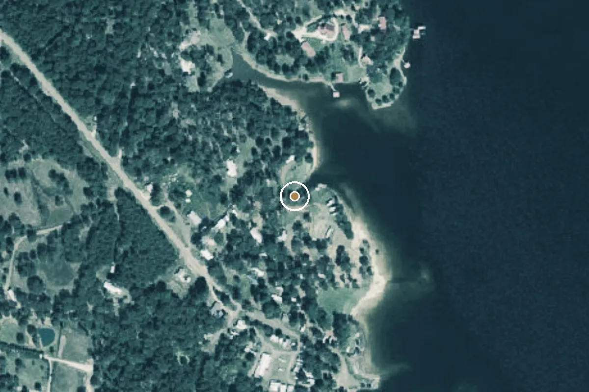 Aerial view of Toledo Bend Reservoir Boat Ramp