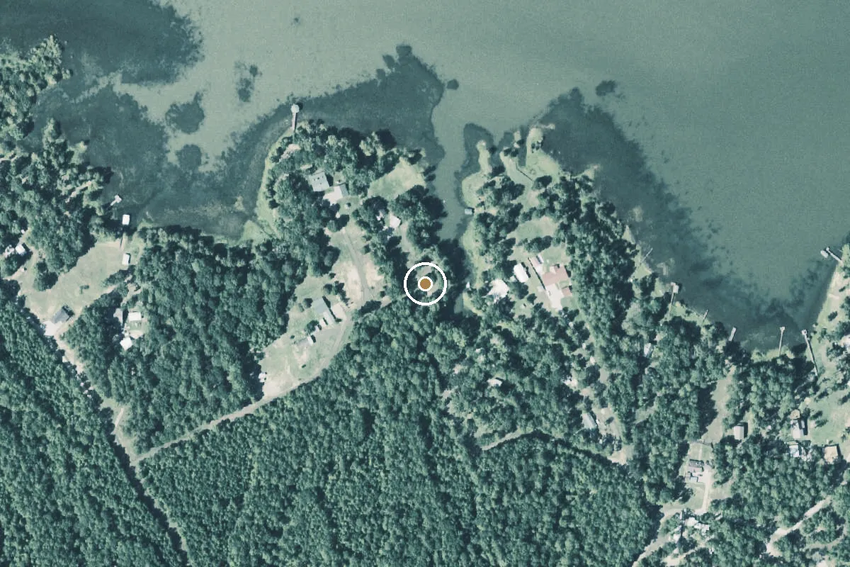 Aerial view of Toledo Bend Reservoir Boat Ramp