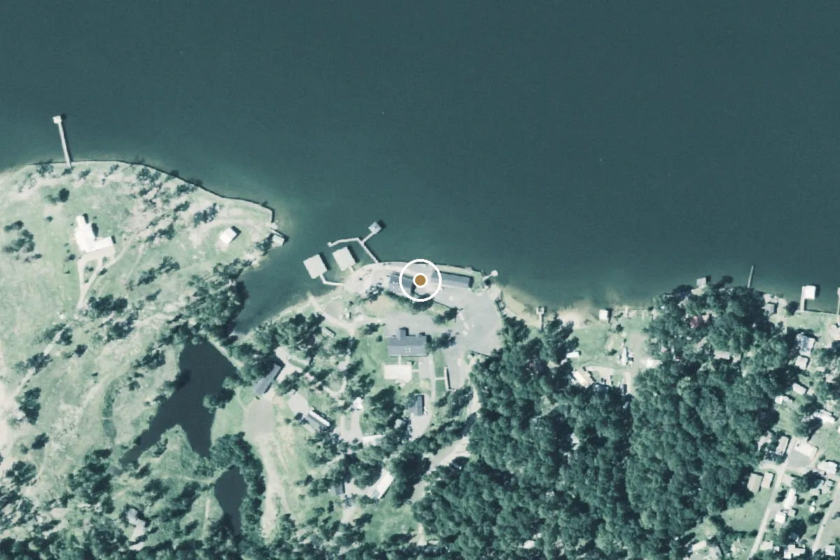 Aerial view of Toledo Bend Reservoir Boat Ramp