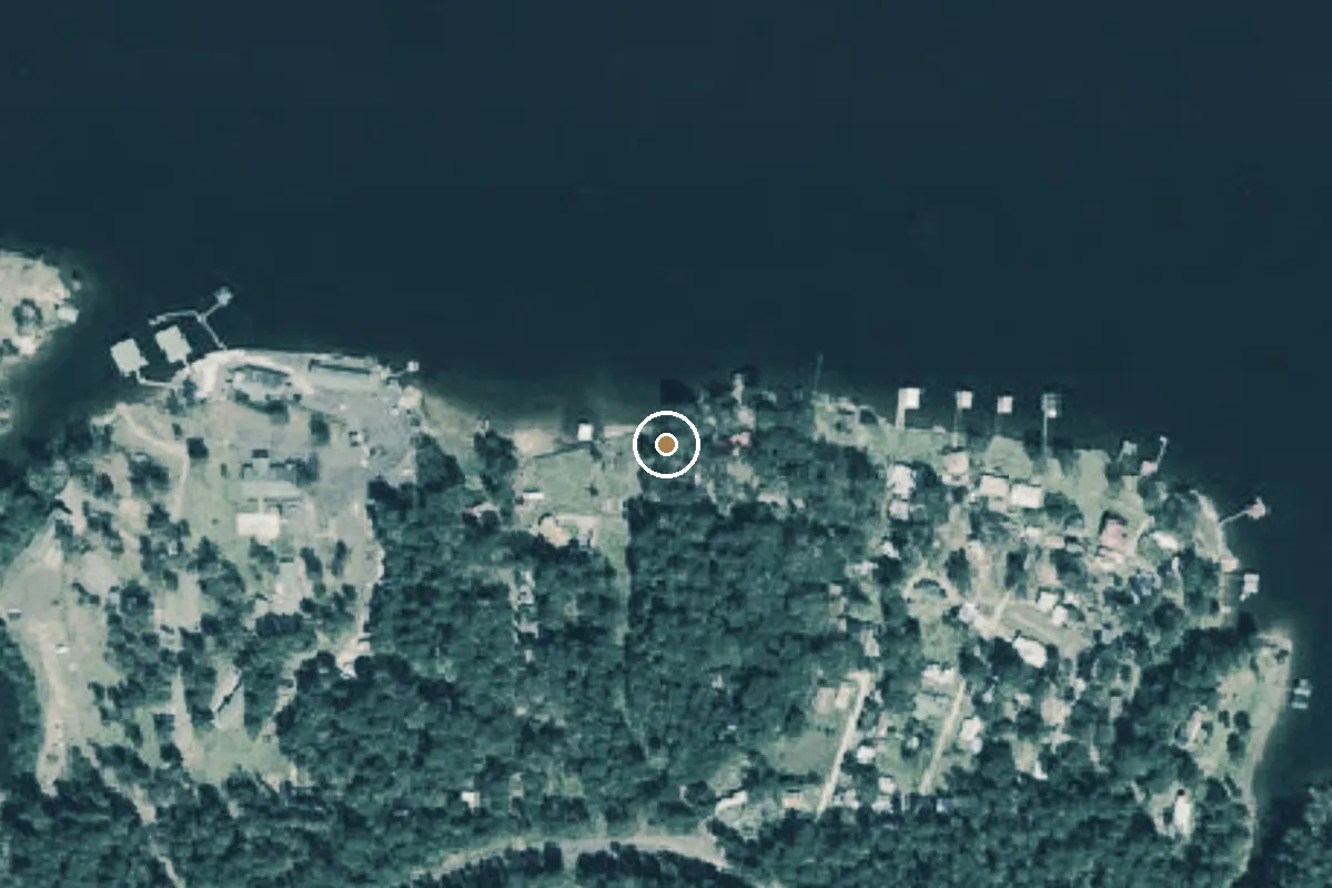 Aerial view of Toledo Bend Reservoir Boat Ramp