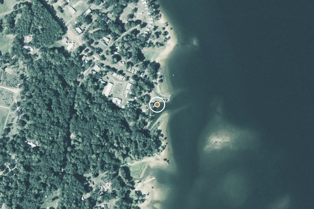 Aerial view of Toledo Bend Reservoir Boat Ramp