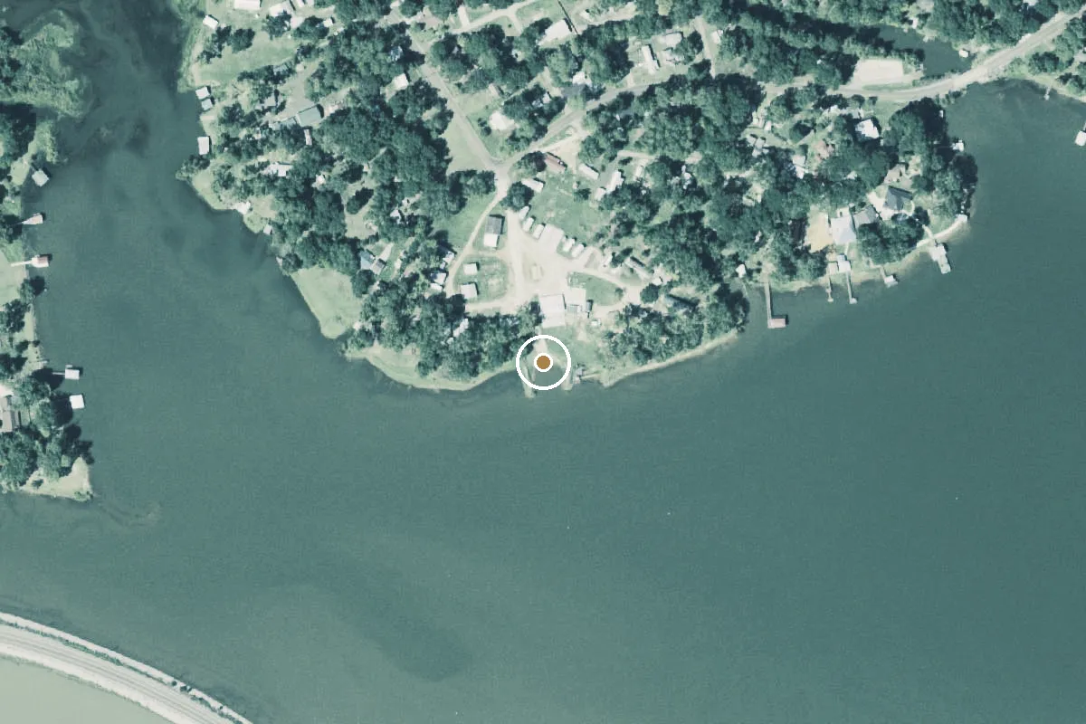 Aerial view of Toledo Bend Reservoir Boat Ramp