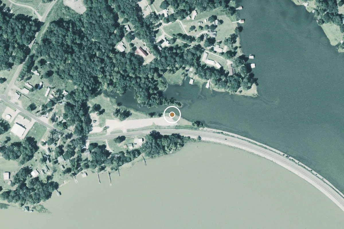 Aerial view of Toledo Bend Reservoir Boat Ramp