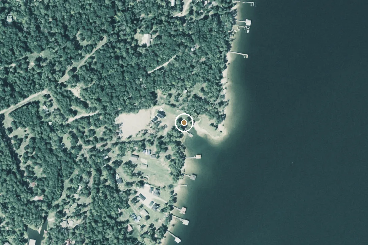 Aerial view of Toledo Bend Reservoir Boat Ramp