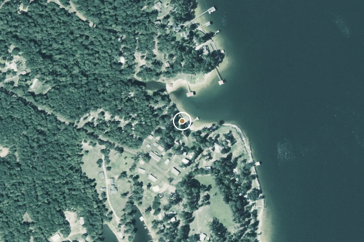 Aerial view of Toledo Bend Reservoir Boat Ramp