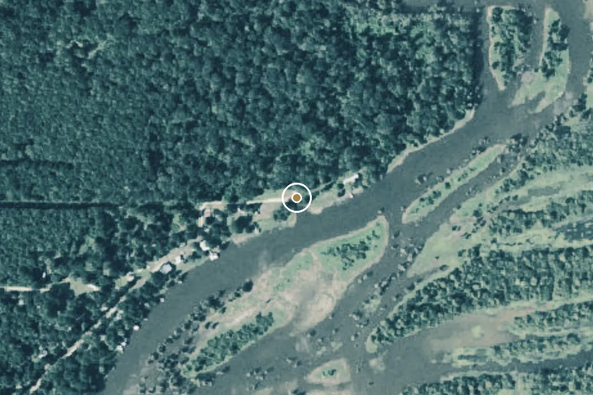 Aerial view of Toledo Bend Reservoir Boat Ramp