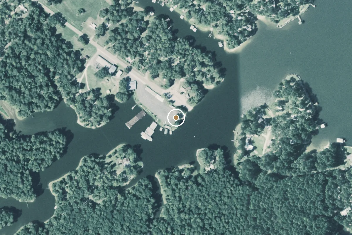 Aerial view of Toledo Bend Reservoir Boat Ramp