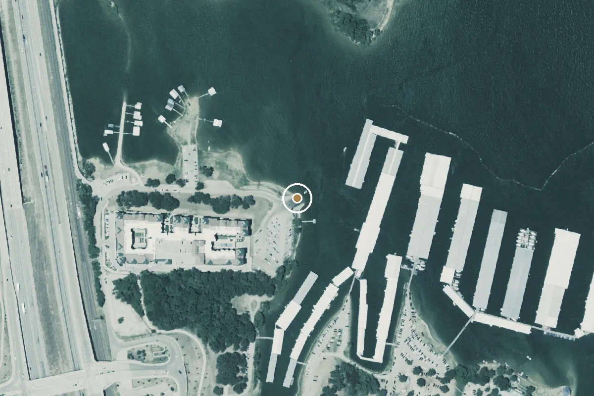 Aerial view of Tower Bay Park Boat Ramp