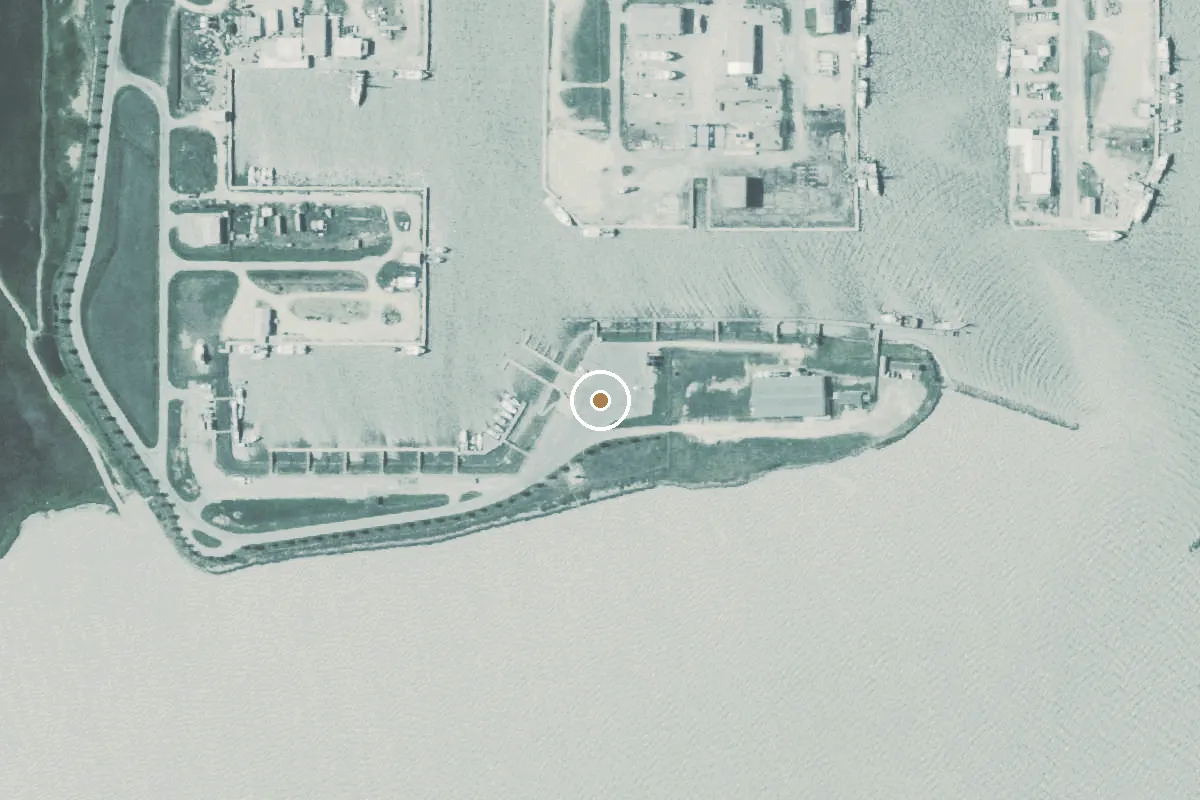 Aerial view of Tres Palacios Bay Boat Ramp