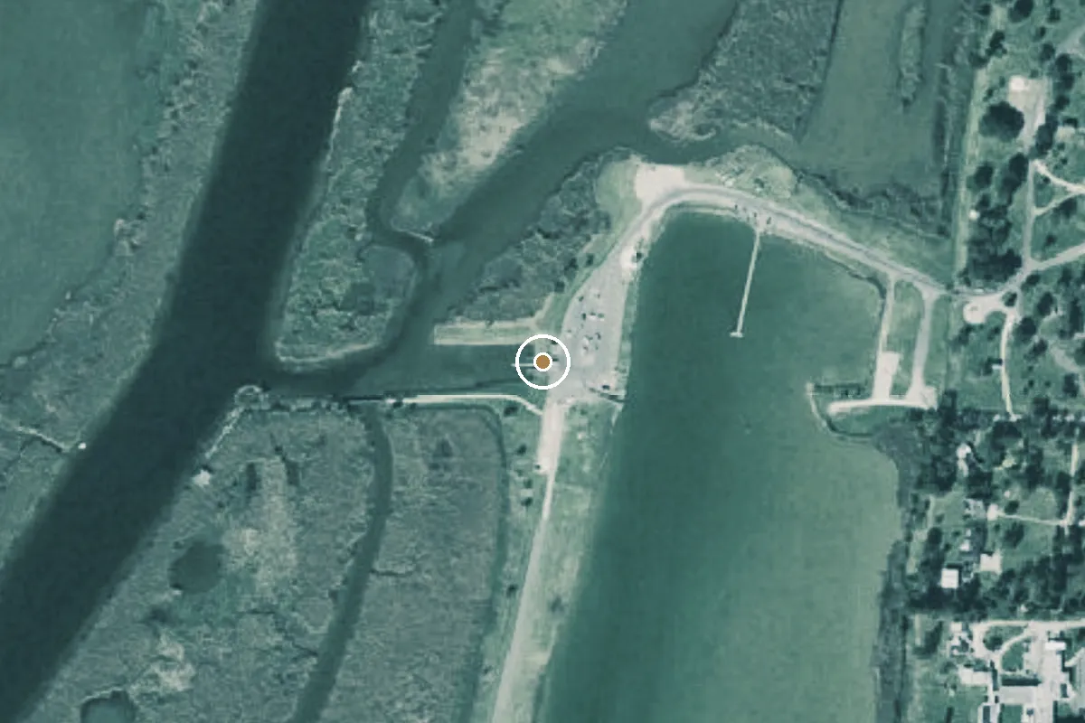 Aerial view of Trinity Bay Boat Ramp