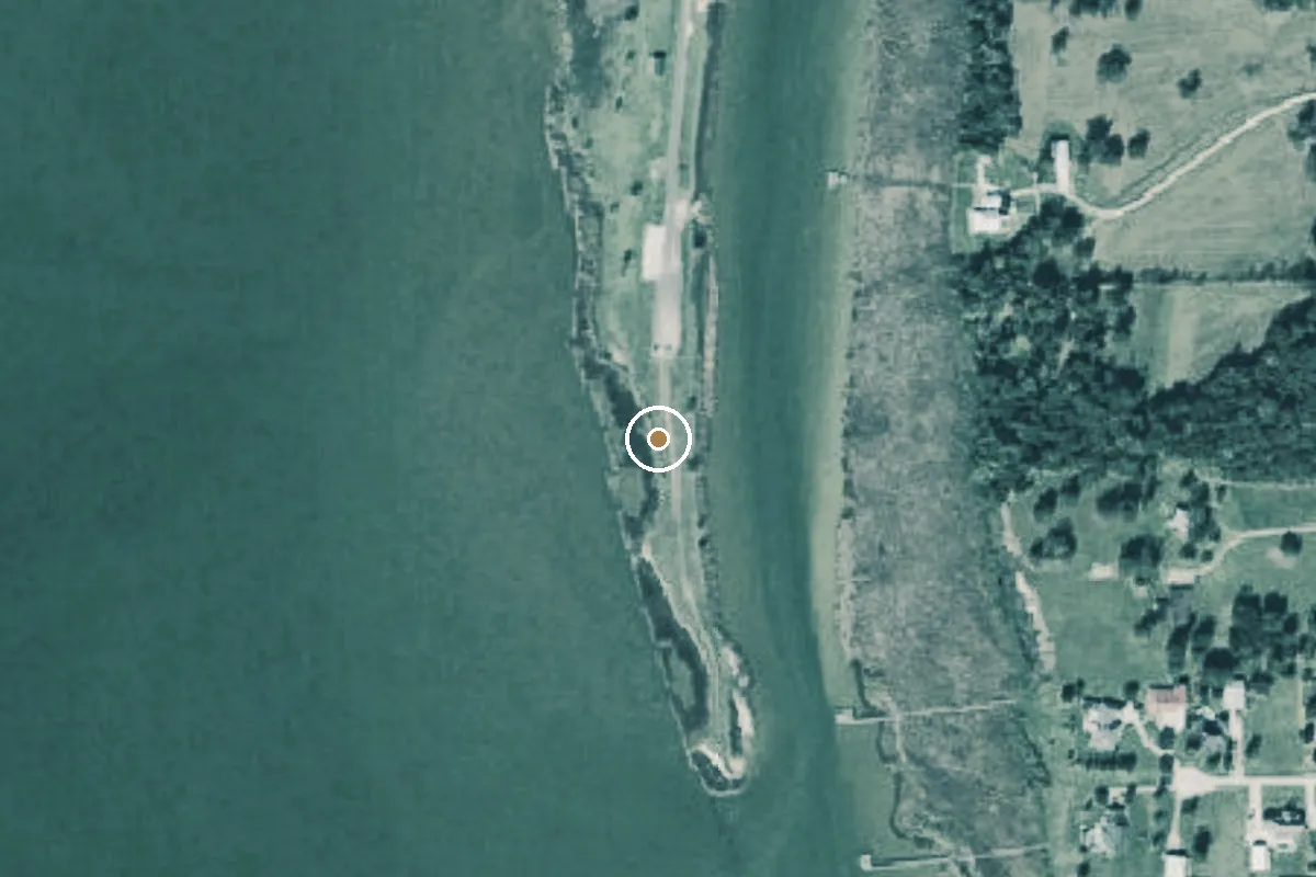 Aerial view of Trinity Bay Boat Ramp