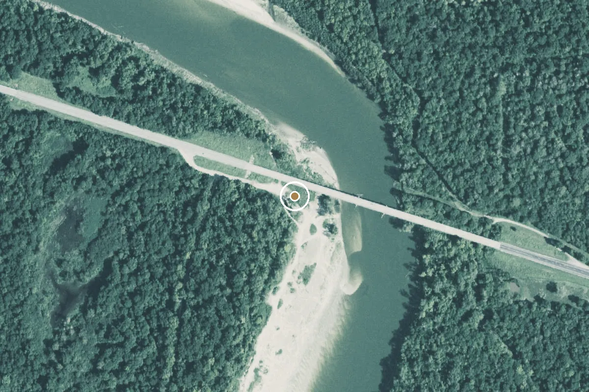 Aerial view of Trinity River Boat Ramp