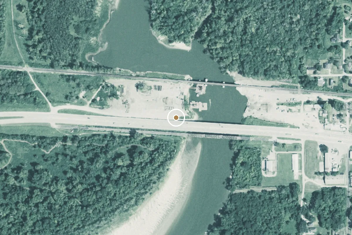 Aerial view of Trinity River Boat Ramp