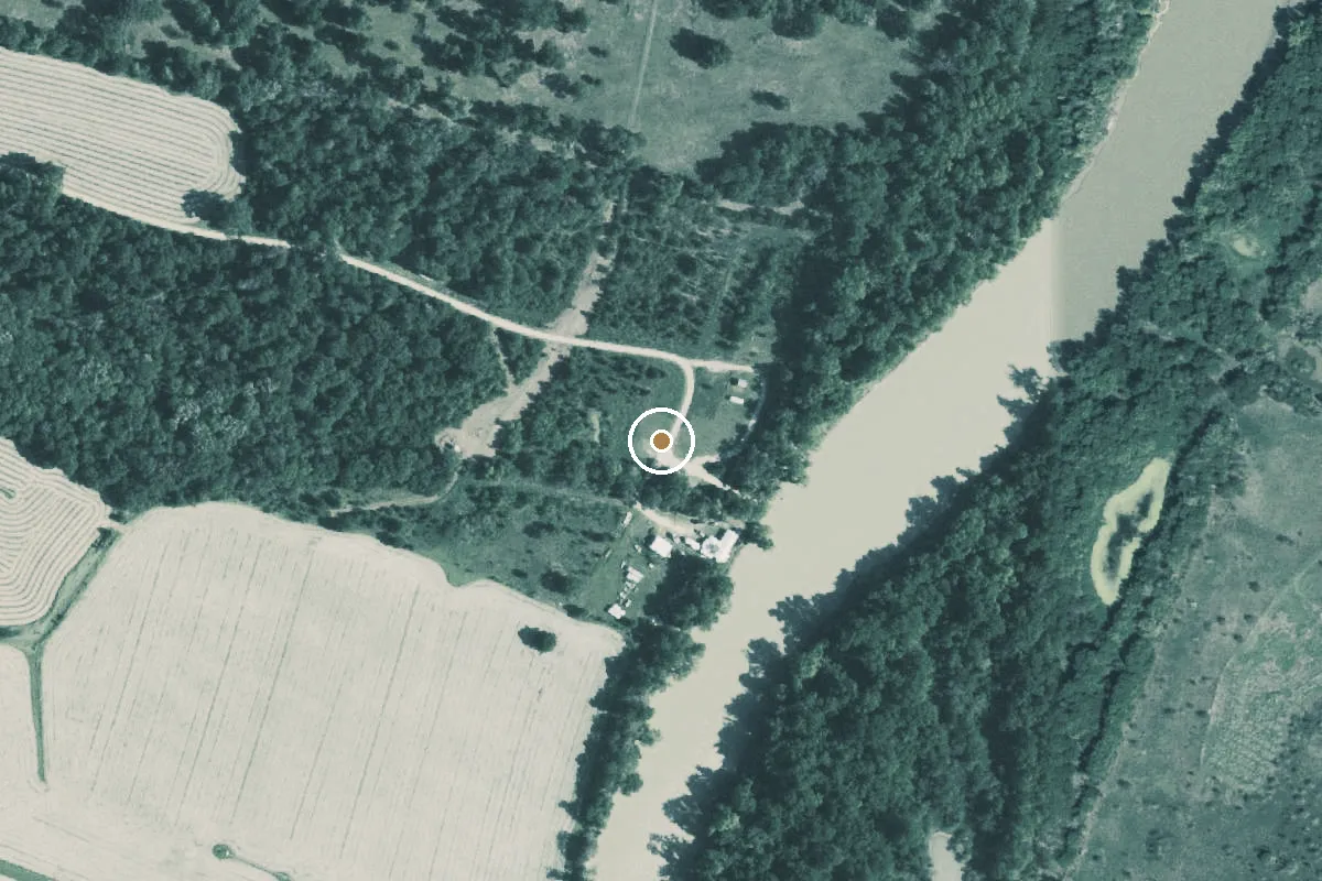 Aerial view of Trinity River Boat Ramp