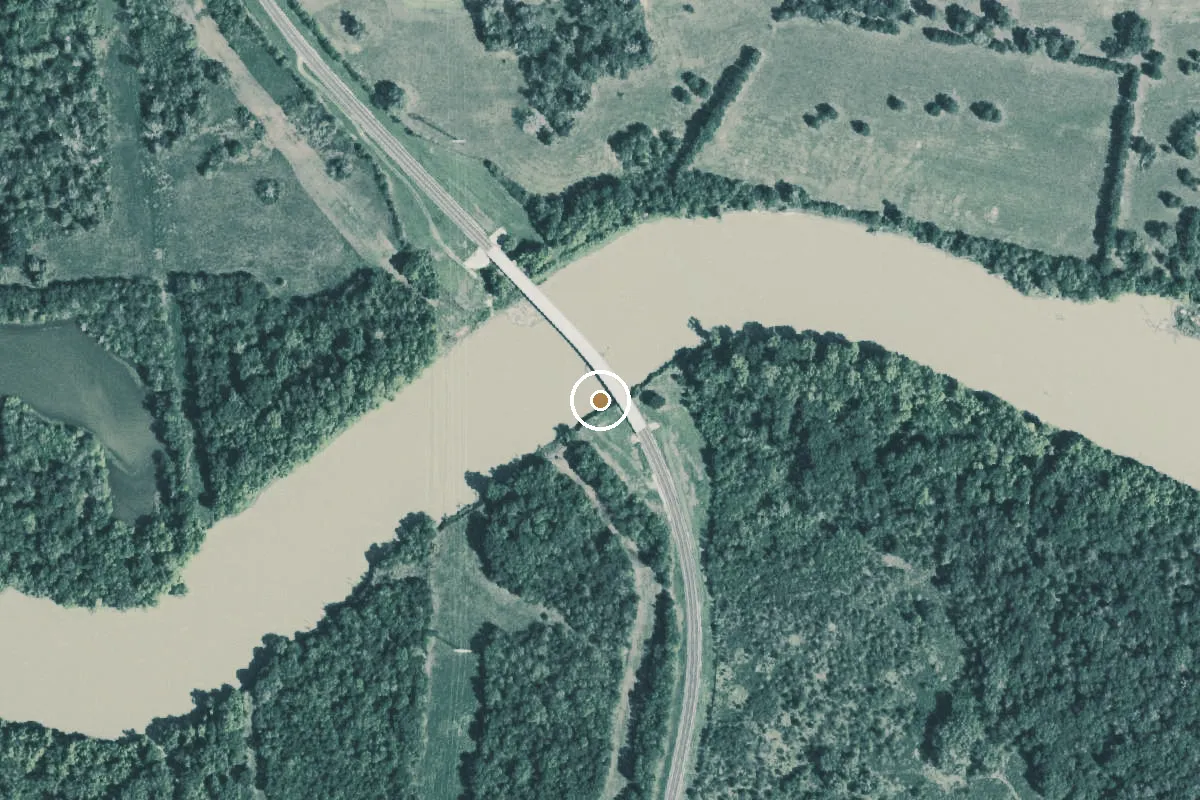 Aerial view of Trinity River Boat Ramp