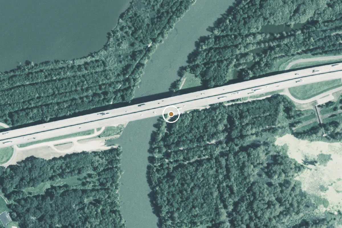 Aerial view of Trinity River Boat Ramp
