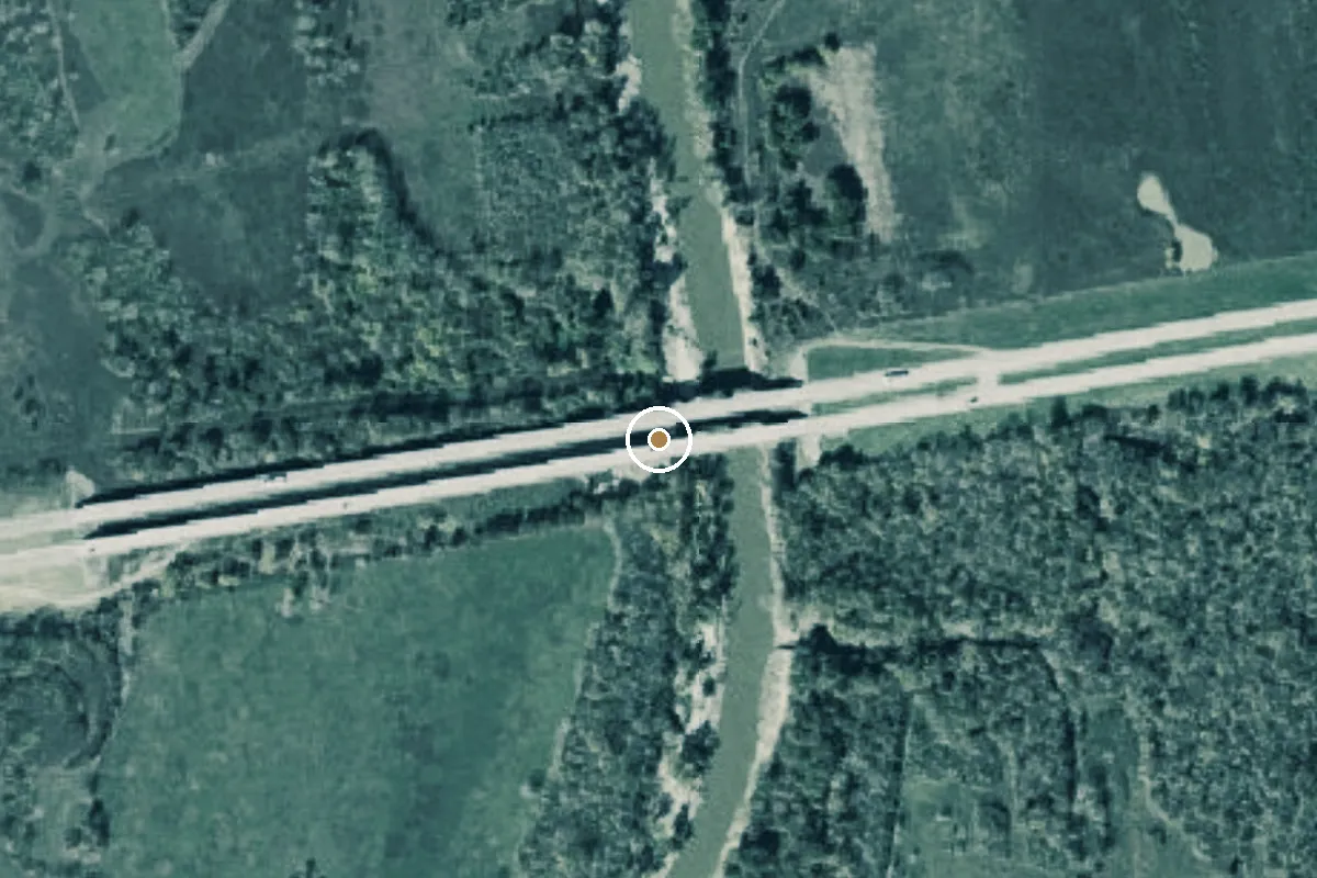 Aerial view of Trinity River Boat Ramp